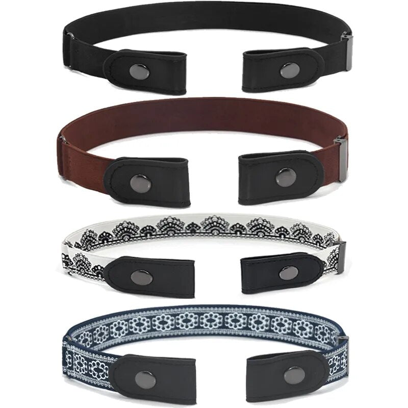 Unisex Buckle-Free Elastic Belt for Jeans Or Dress Pants.