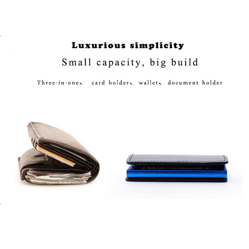 100% Genuine Leather Card Holder. RFID Protected 100% Genuine Leather. Metal side for credit cards to slide in.