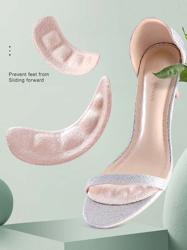 Silicone Non-slip Self-adhesive Gel Insert Pads for Women's Shoes.