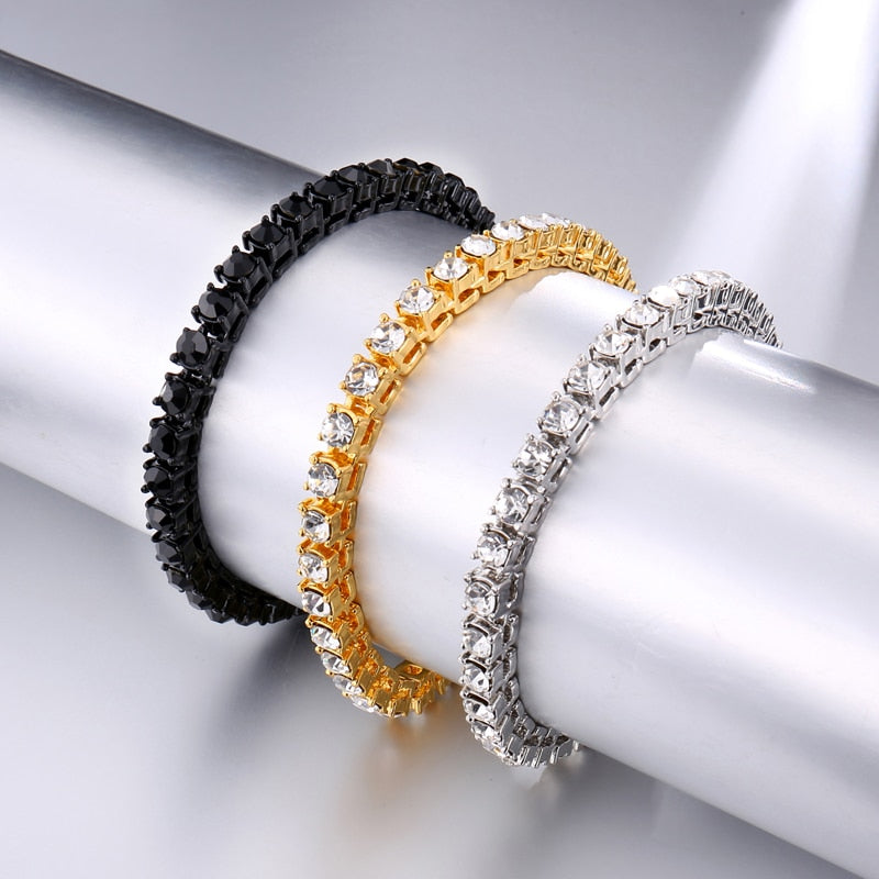 Hip Hop Cubic Zirconia chain Bracelet.