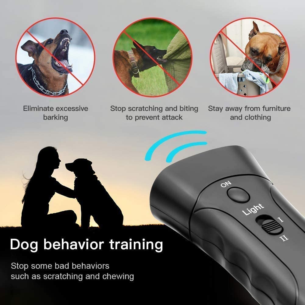 LED Ultrasonic 3 in 1 Anti Barking Dog Training.