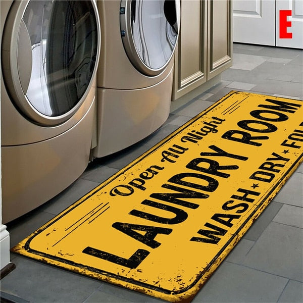 Laundry Room Non-Slip Floor Mat.