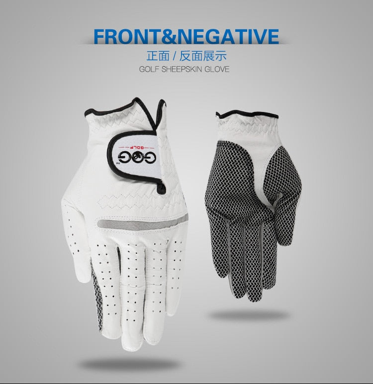 1 Pcs Genuine Leather Anti-Slip Granule Golf Gloves For Left/Right Hand.