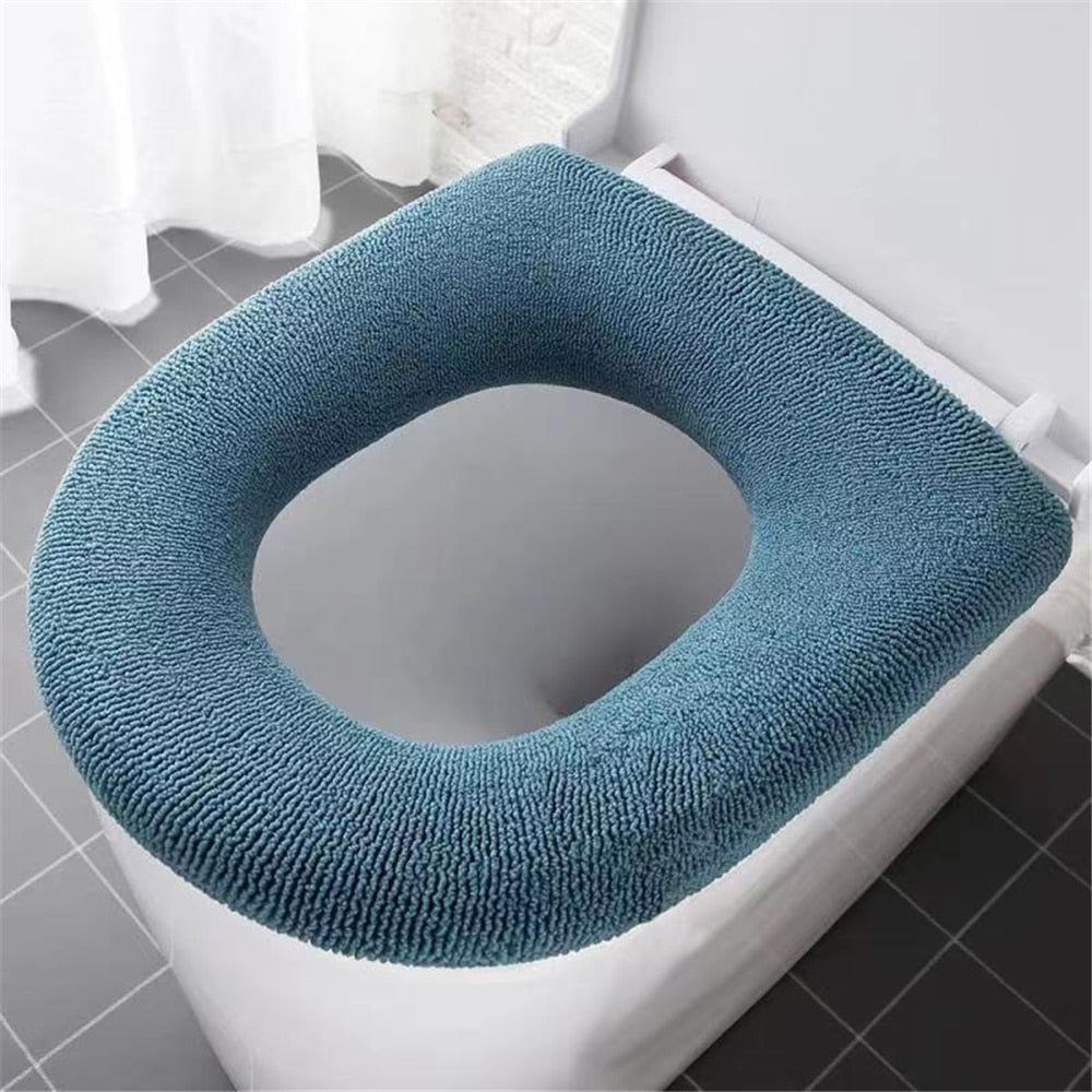 Universal Soft Warm Toilet Seat Cushion.  Easily removed and washable.