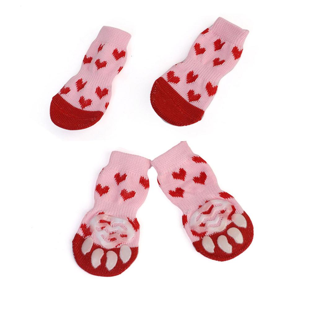 4pcs Anti Slip knitted Socks For Small to Medium Dogs.