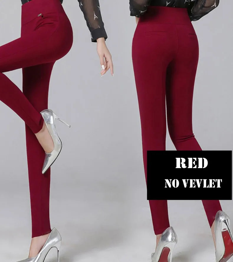 Women's High Waist Winter thick Warm Leggings.