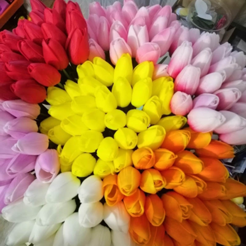 10/20pcs Artificial Tulips Bouquets For Home/Wedding Decoration.