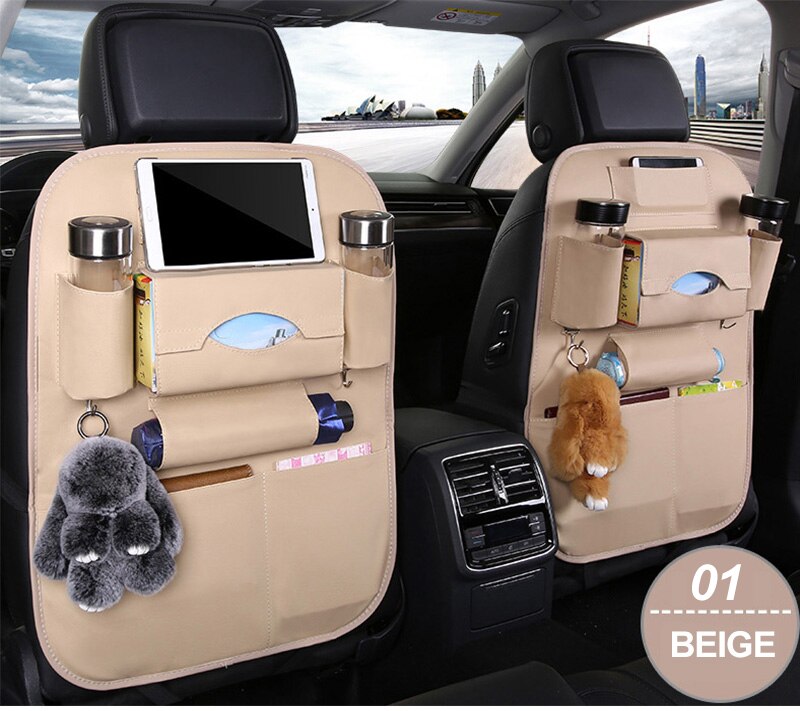 KAWOSEN Leather Back Seat Organizer And Table Pad.