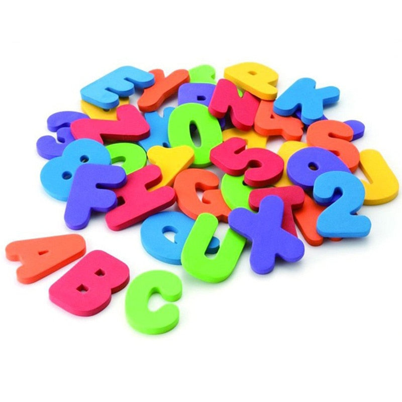 36PCS/set Children's Educational Foam Letters/Numbers Bath Tub Wall Stickers.