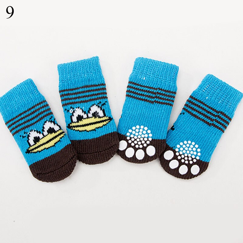 4pcs Anti Slip knitted Socks For Small to Medium Dogs.