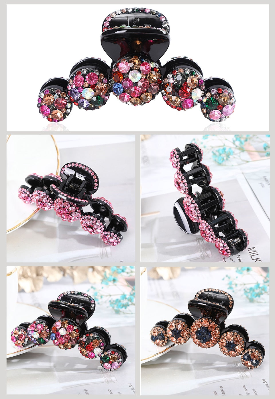 Rhinestone Claw Hair Clips.