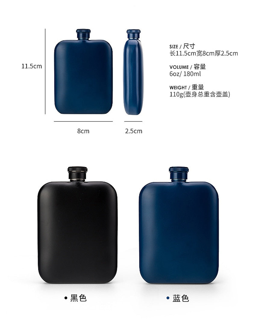 Stainless Steel 6oz Hip Flask.