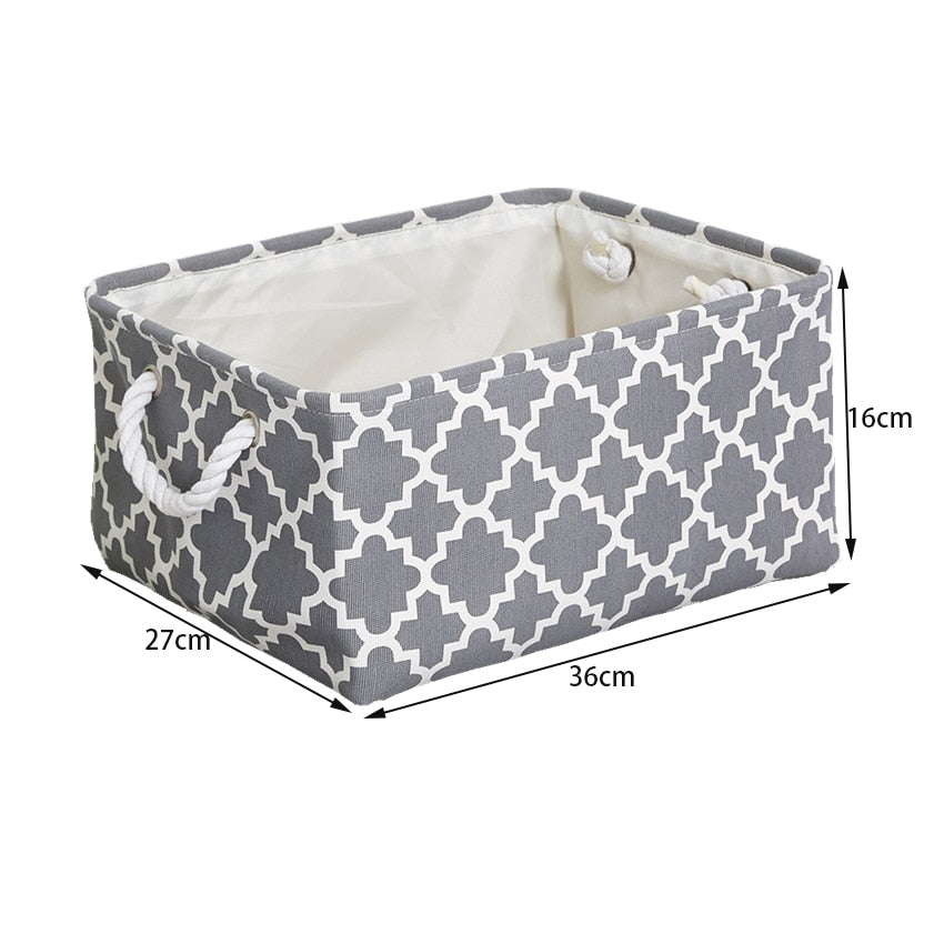 Cotton Linen Folding Storage Baskets.  Great For Organizing Kids Toys Or Laundry.