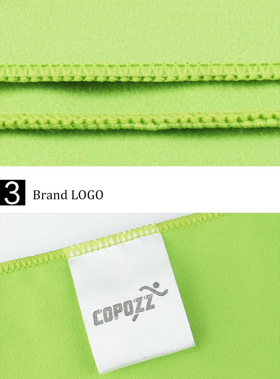 Copozz Microfiber, Easy Drying Small OR Large Travel Towel.