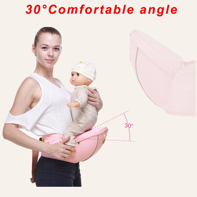 Infant hip rest and waist belt with plenty of storage.