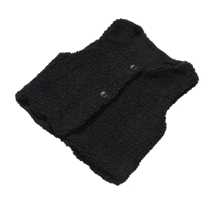 Autumn Baby V Neck Plush Vest