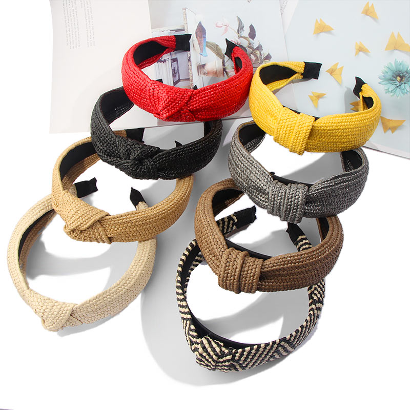 Flatfoosie Handmade Straw Weaving Hair Band.