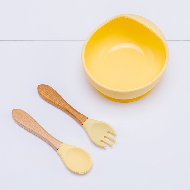 Babies Silicone Bowl, Fork, Spoon, OR Cup and Straw With Suction Cup.
