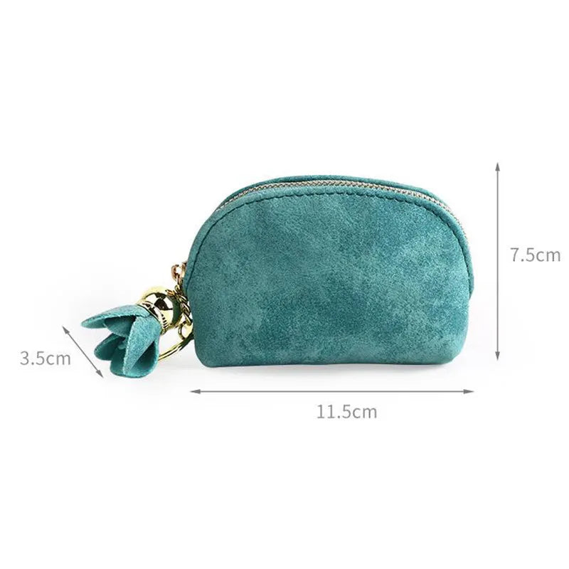 Min PU Leather Mini Wallet For Cards, Keys Or Coins h
