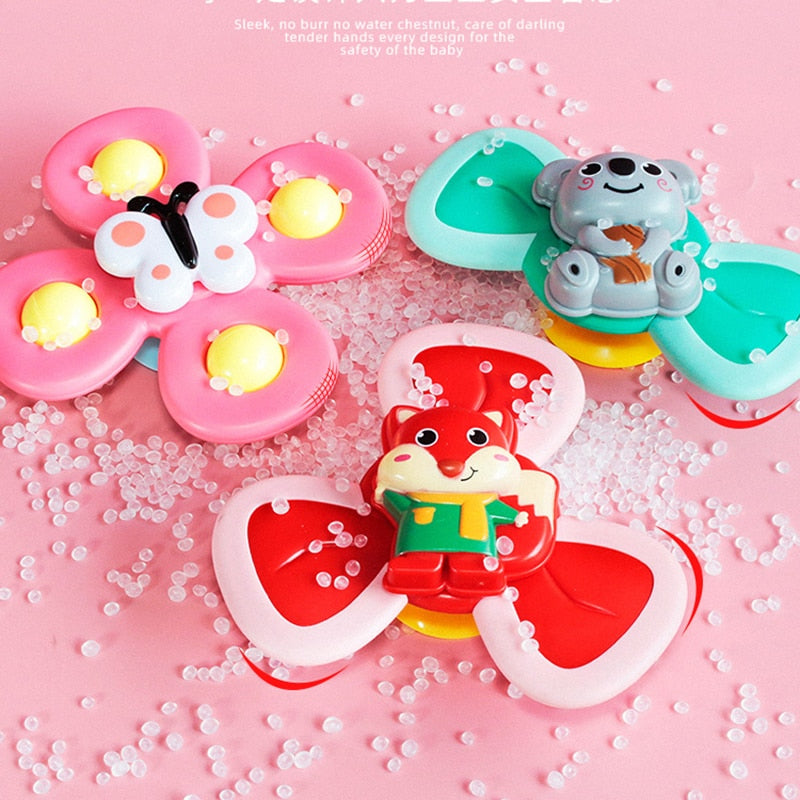 1pcs Cartoon Fidget Spinner.  Educational toy as well as rattle toy.