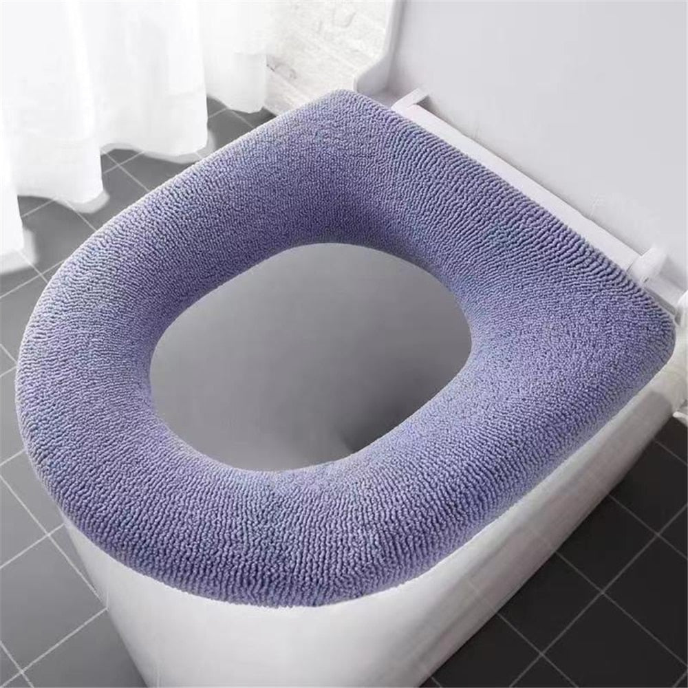 Universal Soft Warm Toilet Seat Cushion.  Easily removed and washable.