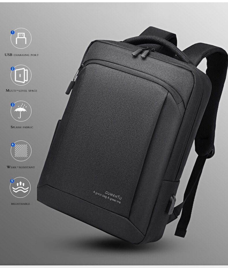 Unisex Oxford USB charging, anti theft laptop backpack. Can be used for school and travel.