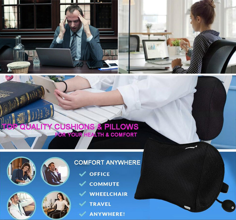 Inflatable Lumbar Support Pillows - Orthopedic Design for Back Pain Relief