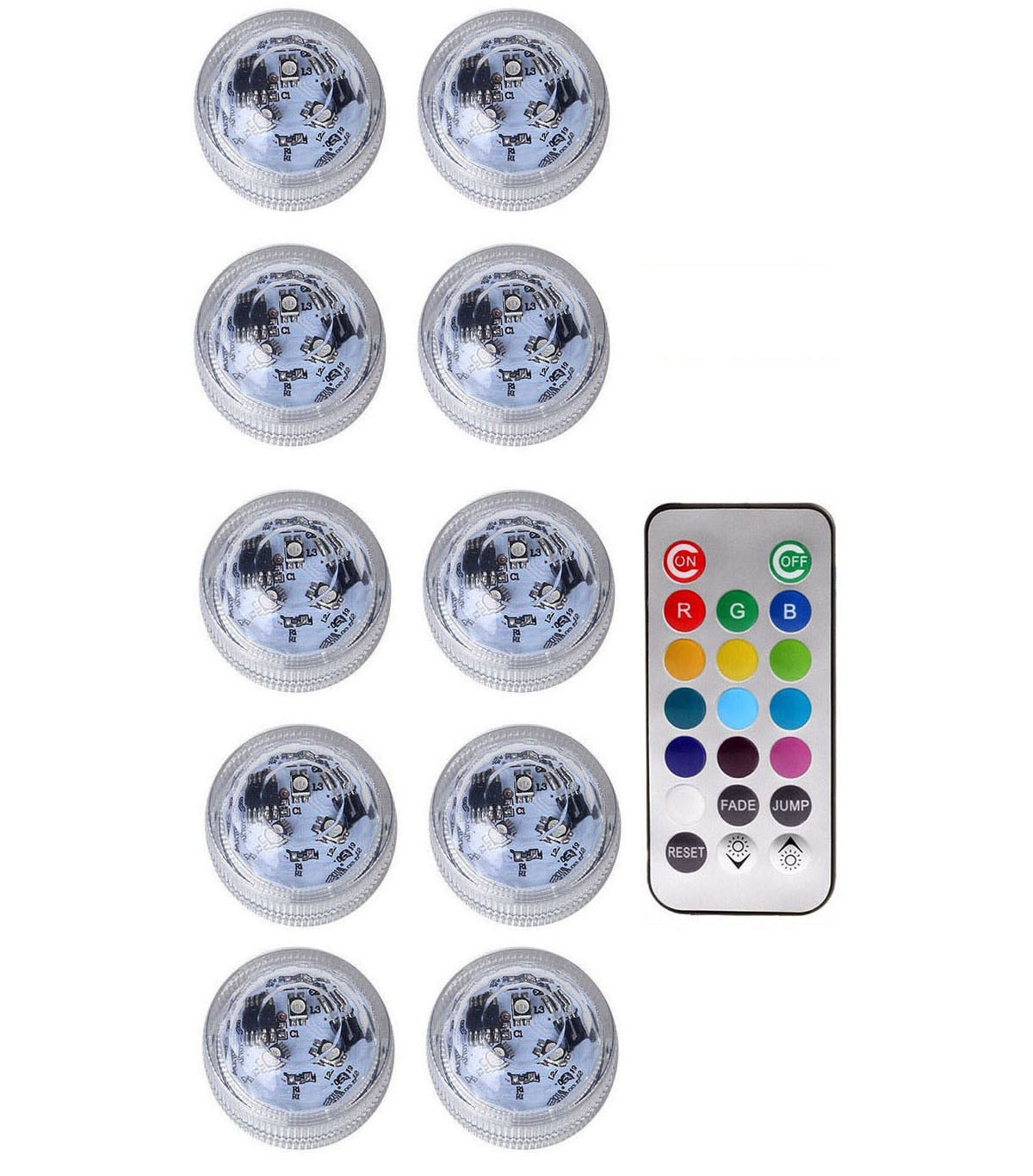 IP68 Waterproof, Battery Operated, Multi Color Submersible LED Light For Fish Tanks, Ponds, OR Swimming Pools.