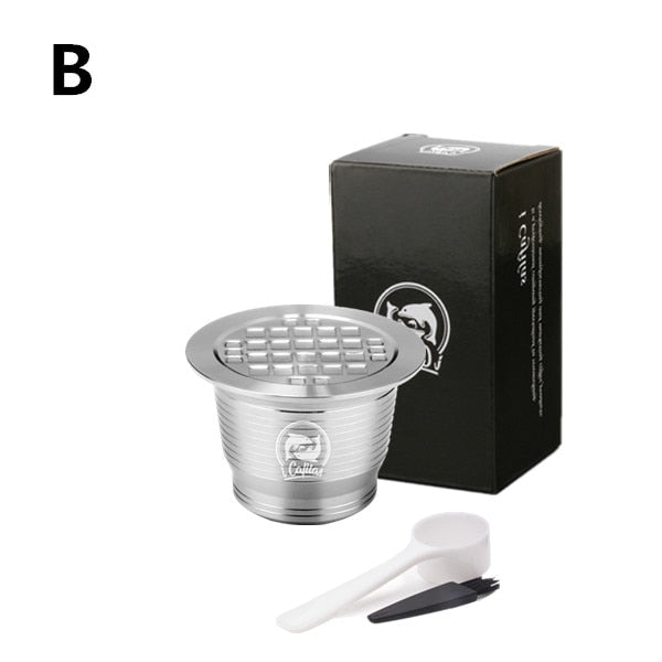 ICafilas Stainless Steel, Reusable Coffee Filter With Tamper for Nespresso Machines.