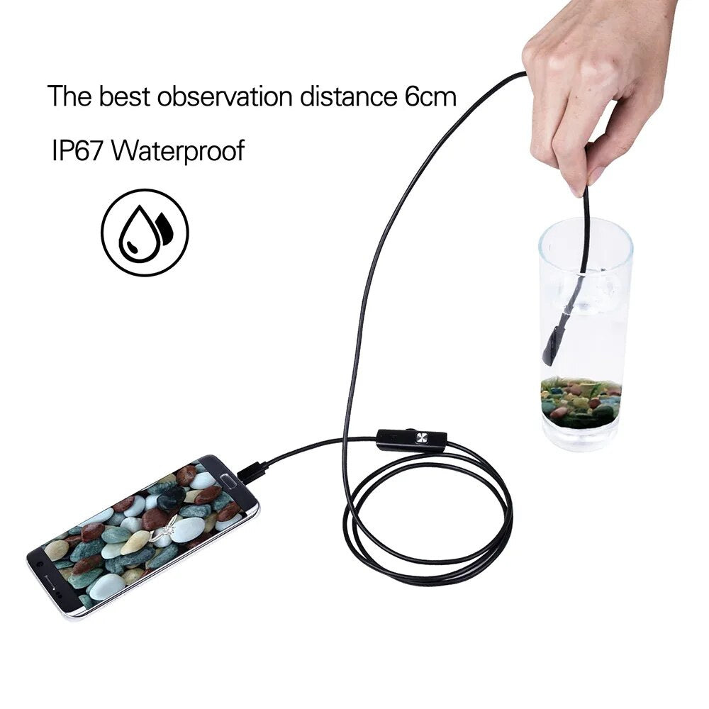 7.0/5.5 MM IP67 Waterproof Android Endoscope Camera With 6 LED Lights.