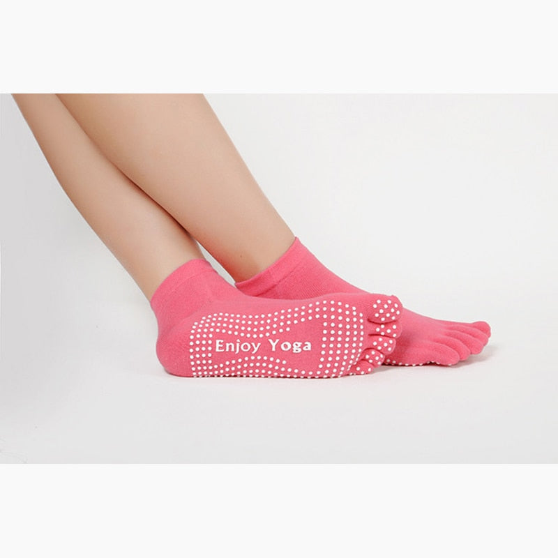 Women's Anti-Slip Five- Toe Yoga Socks.