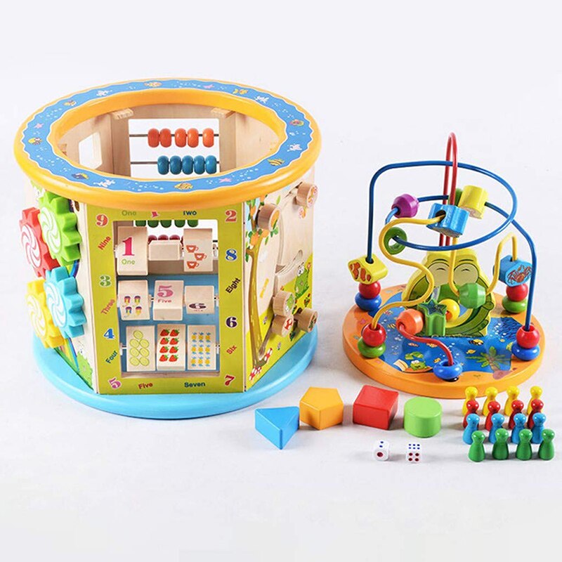8 in 1 wooden cognitive education toys.  Great for early learning skills such as matching.