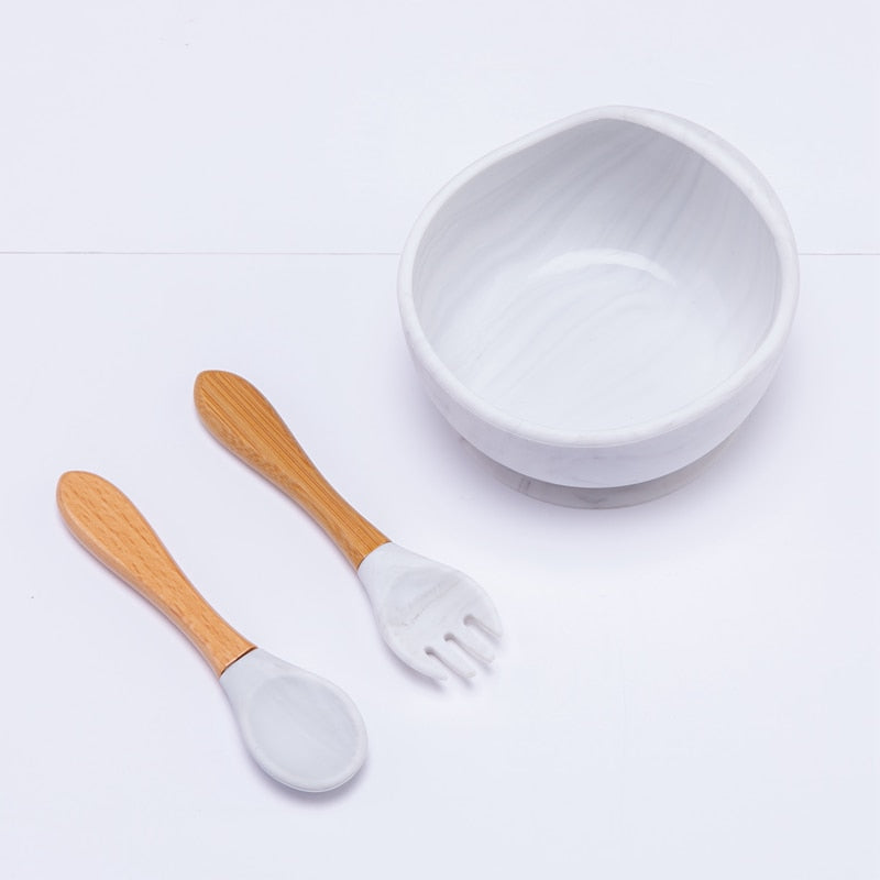 Babies Silicone Bowl, Fork, Spoon, OR Cup and Straw With Suction Cup.