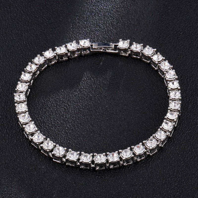 Hip Hop Cubic Zirconia chain Bracelet.