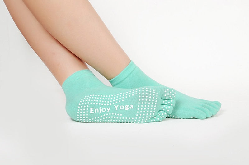 Women's Anti-Slip Five- Toe Yoga Socks.
