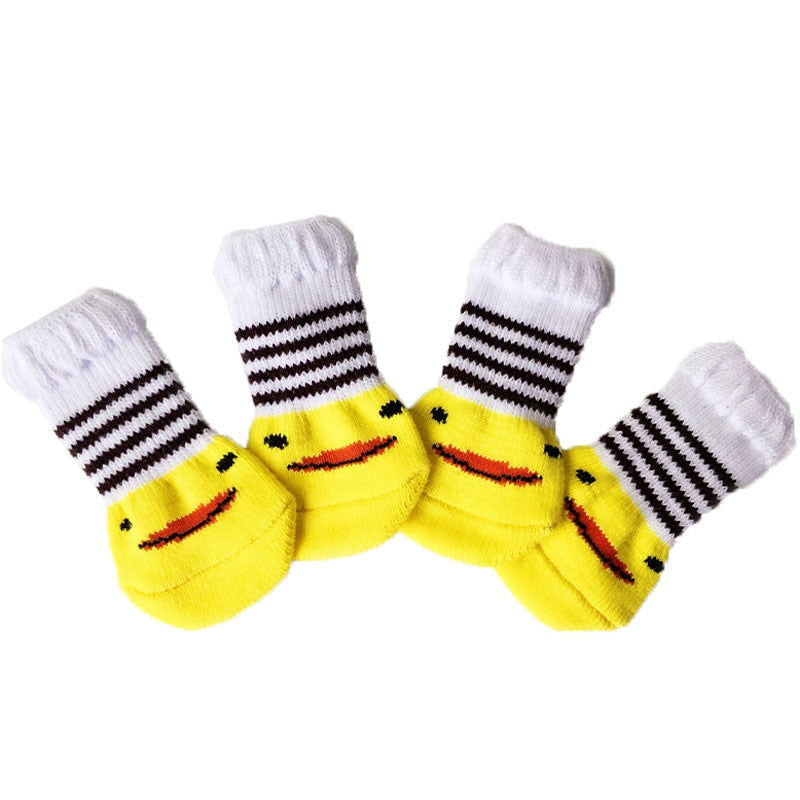 4pcs Anti Slip knitted Socks For Small to Medium Dogs.