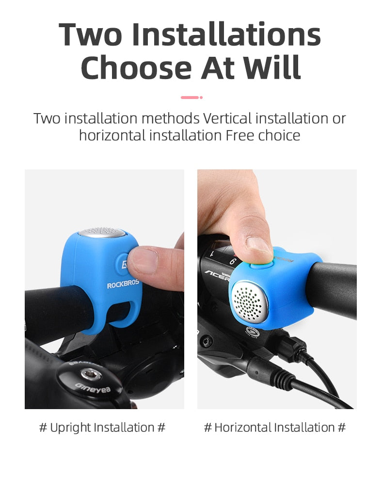 ROCKBROS Battery operated 110db Silicone/Waterproof Bike Horn.