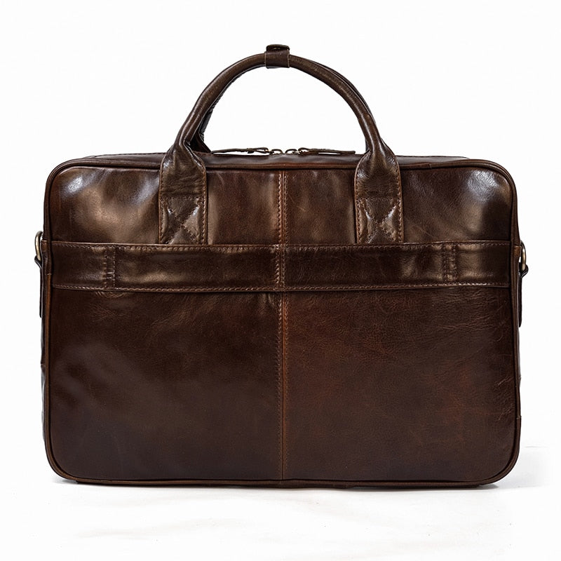 Genuine Leather Laptop Briefcase.