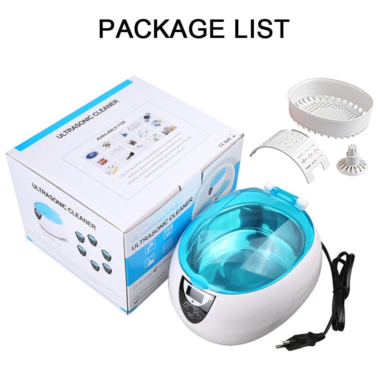 750ML Home Digital Ultrasonic Professional Jewelry Cleaner.