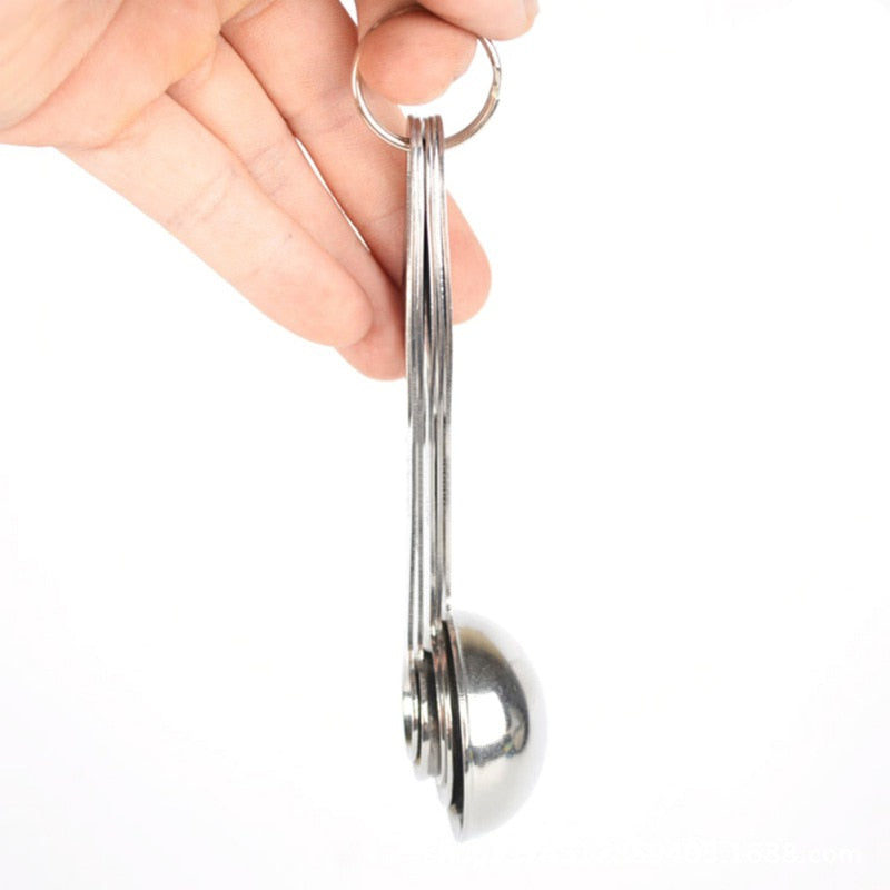 5pcs Stainless Steel Measuring Spoon Set.