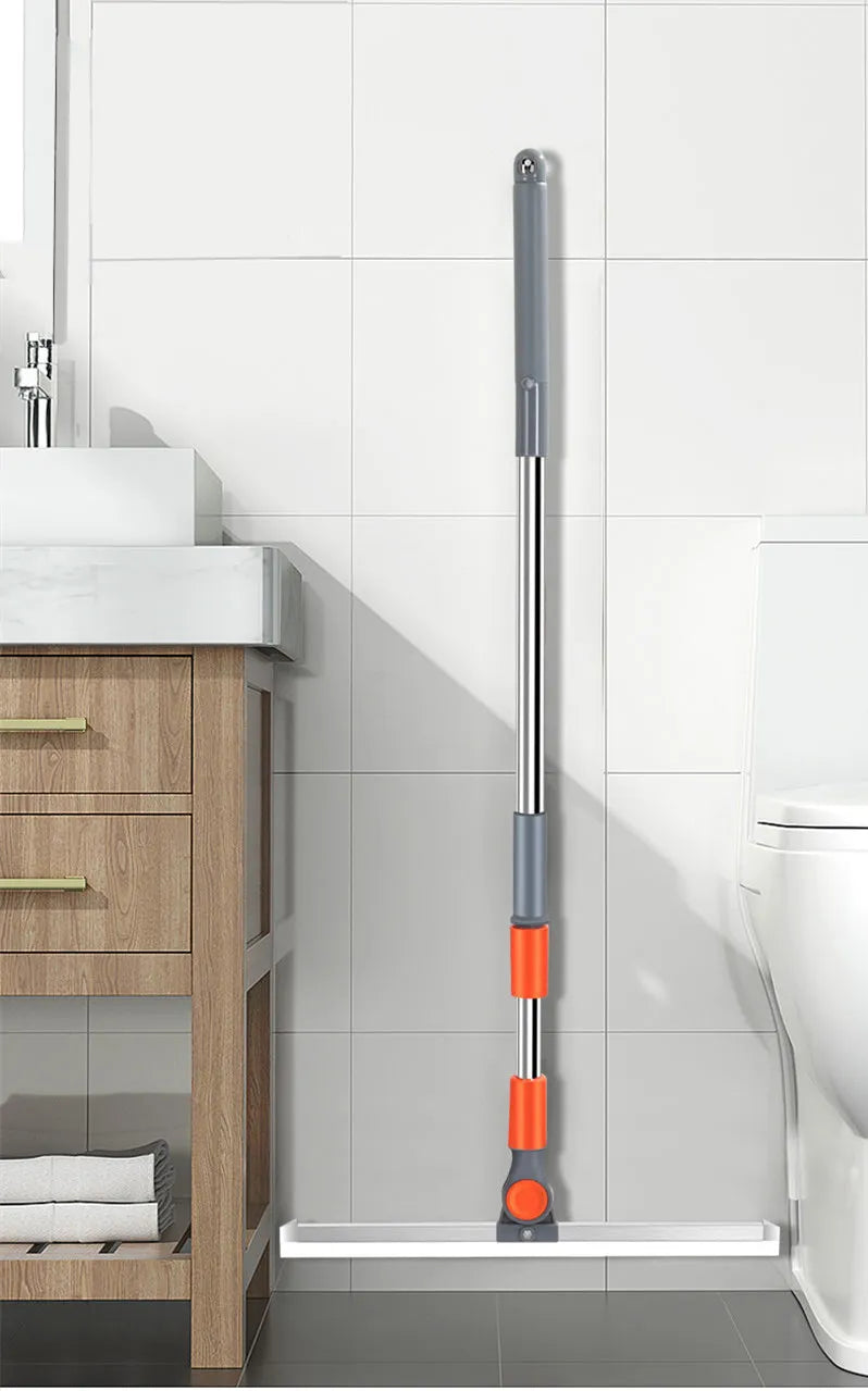 Silicone Magic Broom With Wiper For Floors Or Glass With 82-125 Extension and 180 Degree Swivel