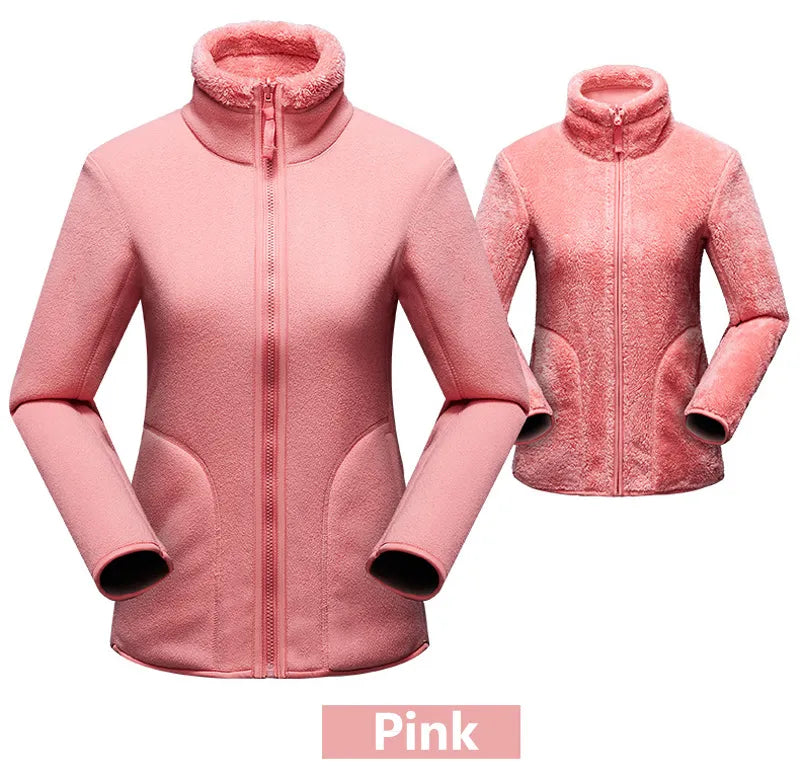 Women's Warm Reversible Polar Coats.