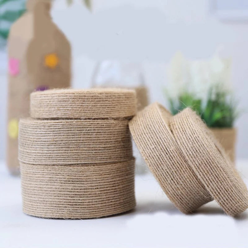 10M Roll 15mm-38mm Natural  Jute/ Burlap Ribbon