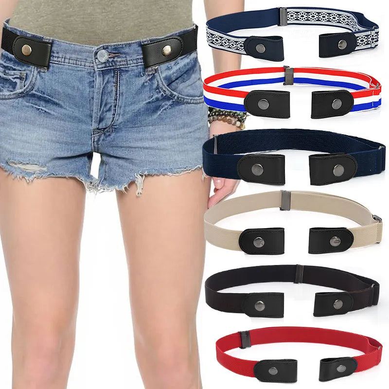 Unisex Buckle-Free Elastic Belt for Jeans Or Dress Pants.