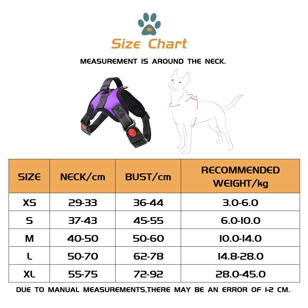 Pets Adjustable Harness and Leash.