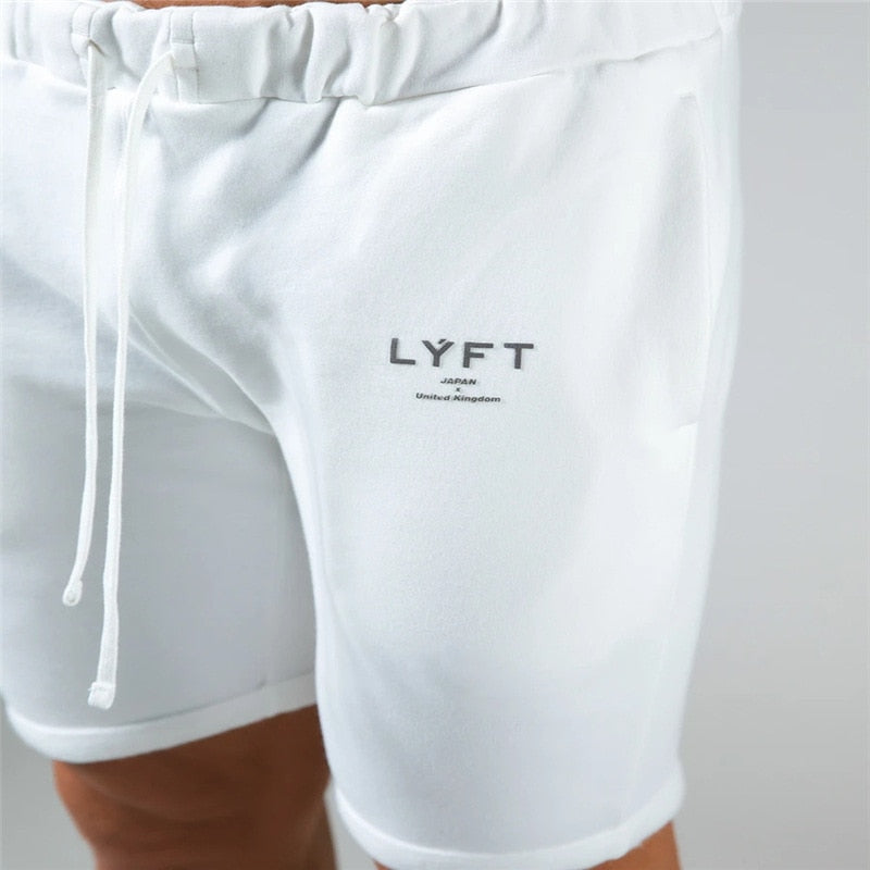 Men's cotton casual, gym shorts.