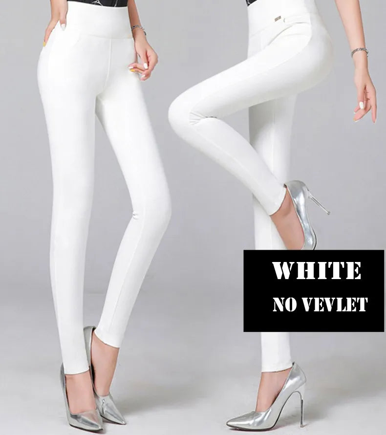Women's High Waist Winter thick Warm Leggings.