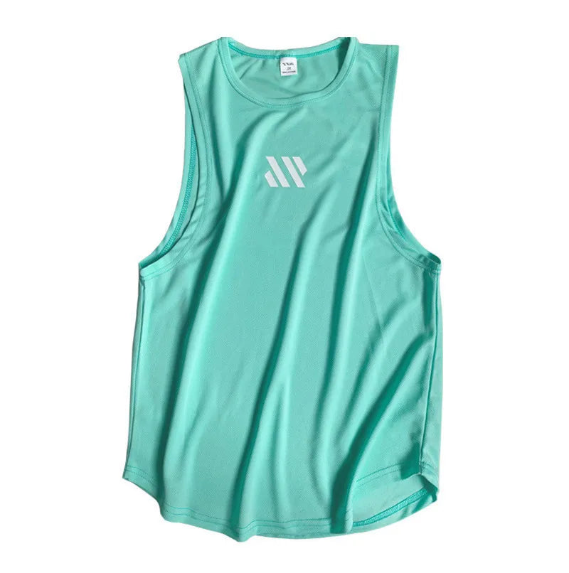 Men's sleeveless Mesh fitness Shirts