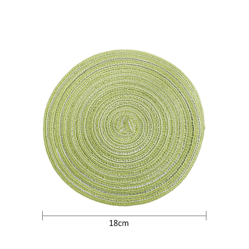 2/4/6pcs Woven round Placemat Or Coffee Cup or Bowl Coaster.