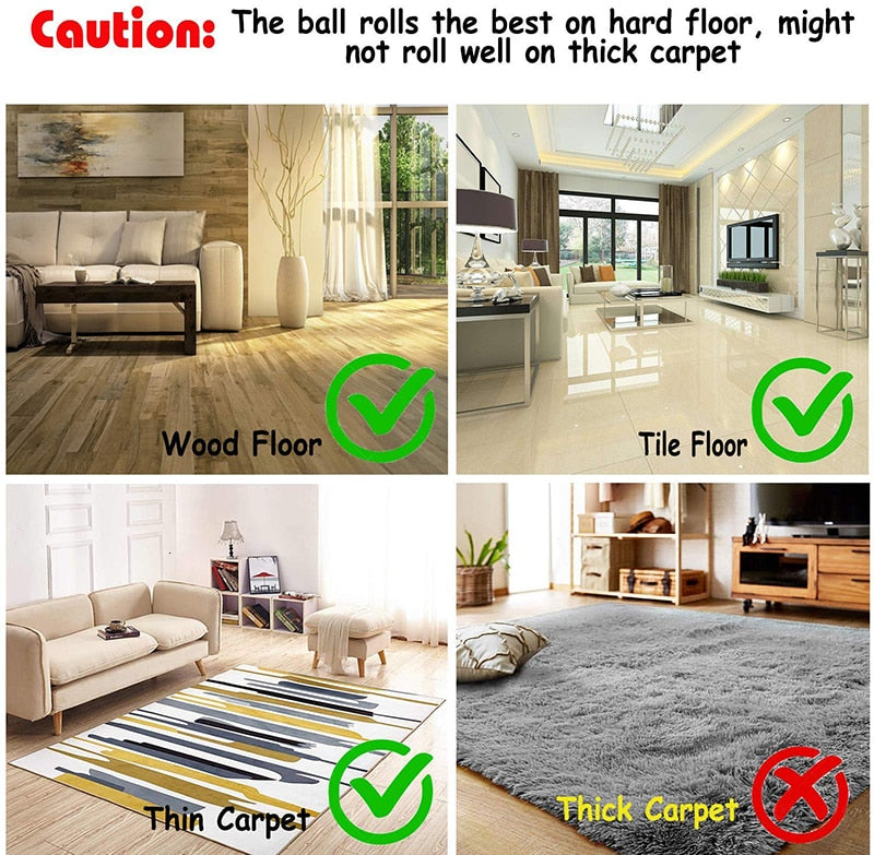 Benepaw USB Charging 360 Degree Self Rotating Nontoxic Ball With LED Light.